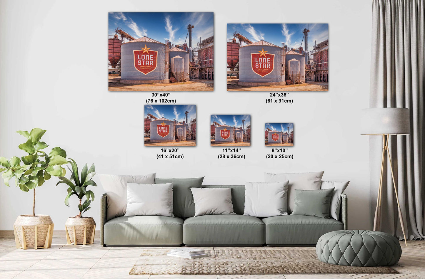 Texas Wall Art | Luckenbach Texas Lone Star Beer Poster on Premium Photo Paper & Ready-to-Hang Canvas, Acrylic, or Metal
