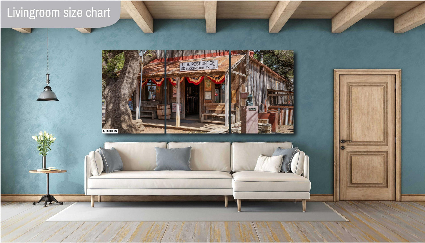 Luckenbach Texas Post Office: Fine Art Print on Premium Photo Paper or Ready-to-Hang Canvas, Acrylic, or Metal
