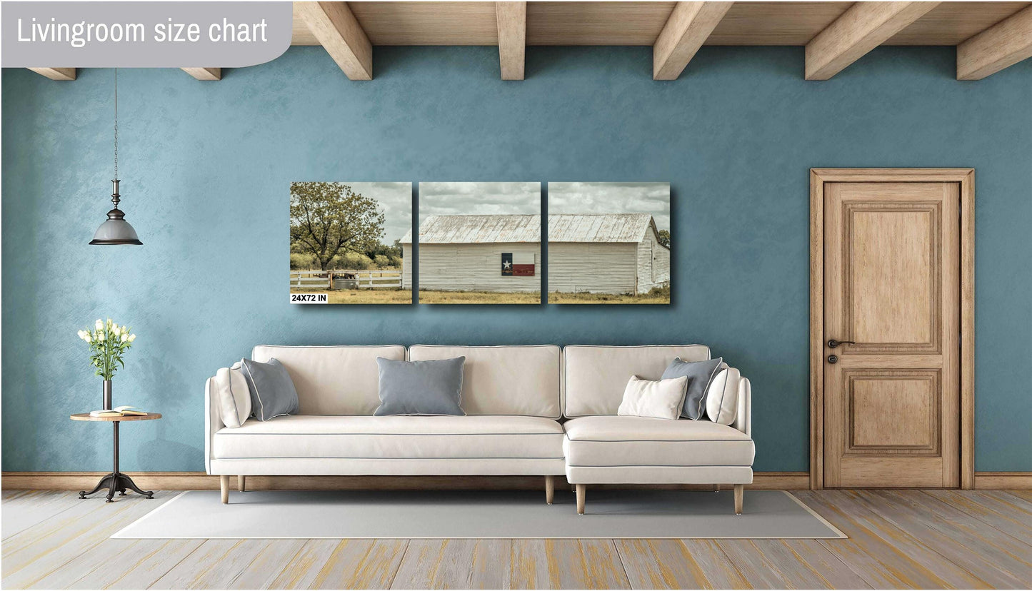Rustic Wall Art - Texas Flag Barn Wall Art | Rustic Farmhouse Decor - Premium Photo Paper, Canvas, Acrylic & Metal Prints