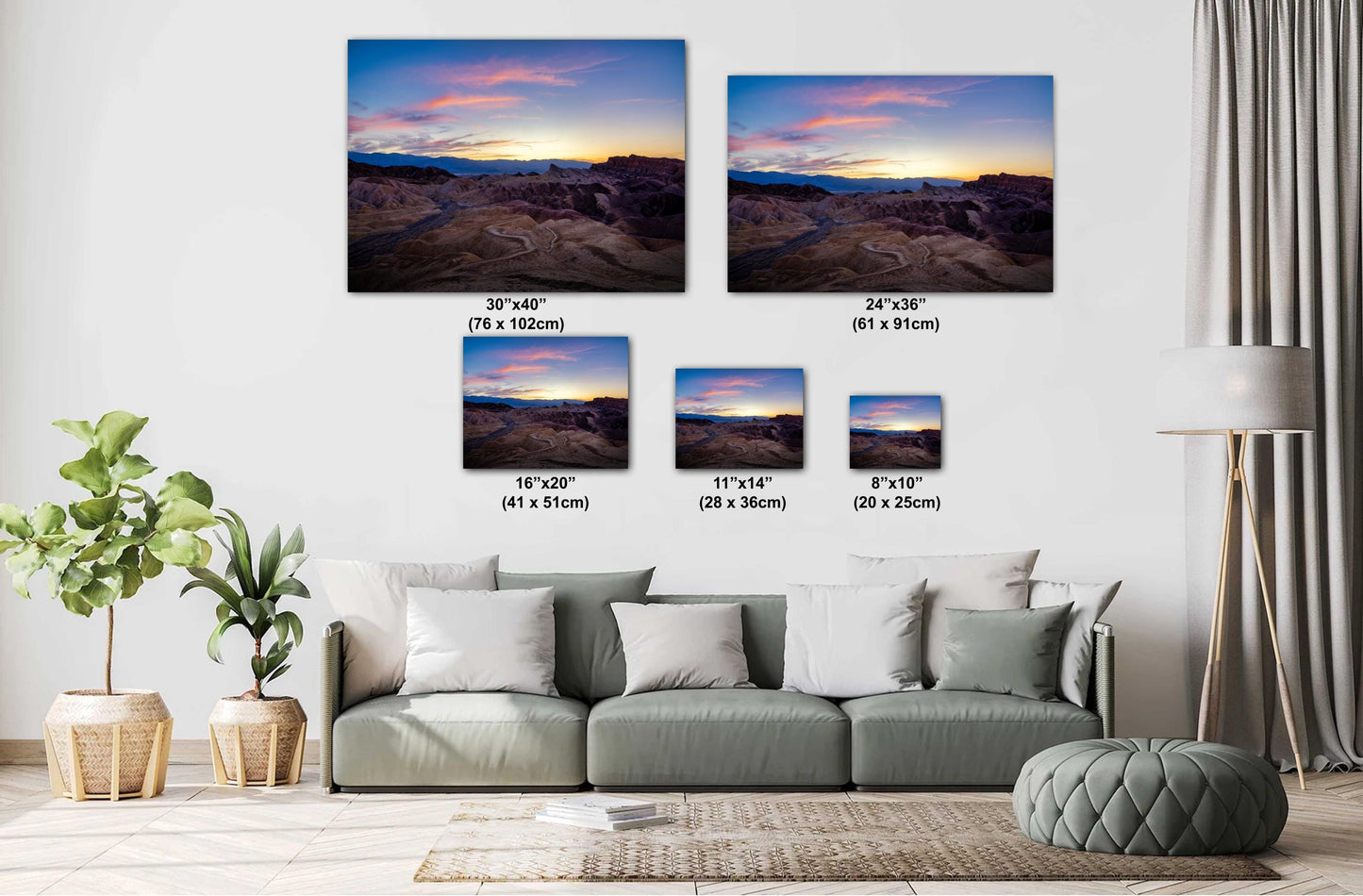 Zabriskie Point Death Valley Wall Art – California Desert Print, Southwest Landscape Nature Photography