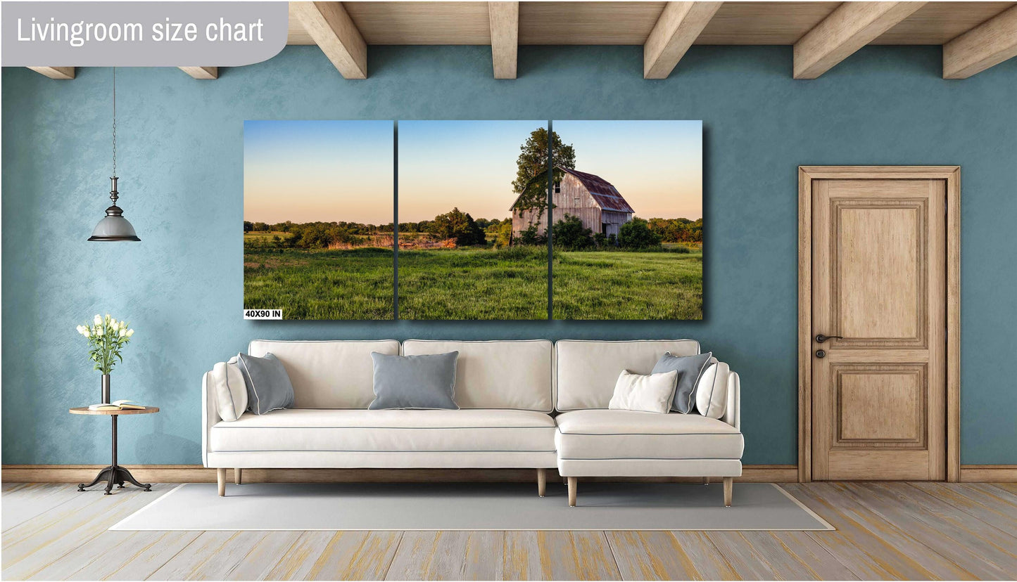 Rustic Barn Photography: Farmhouse Wall Decor Print on Canvas, Paper, Acrylic, or Metal - Rural Landscape Art