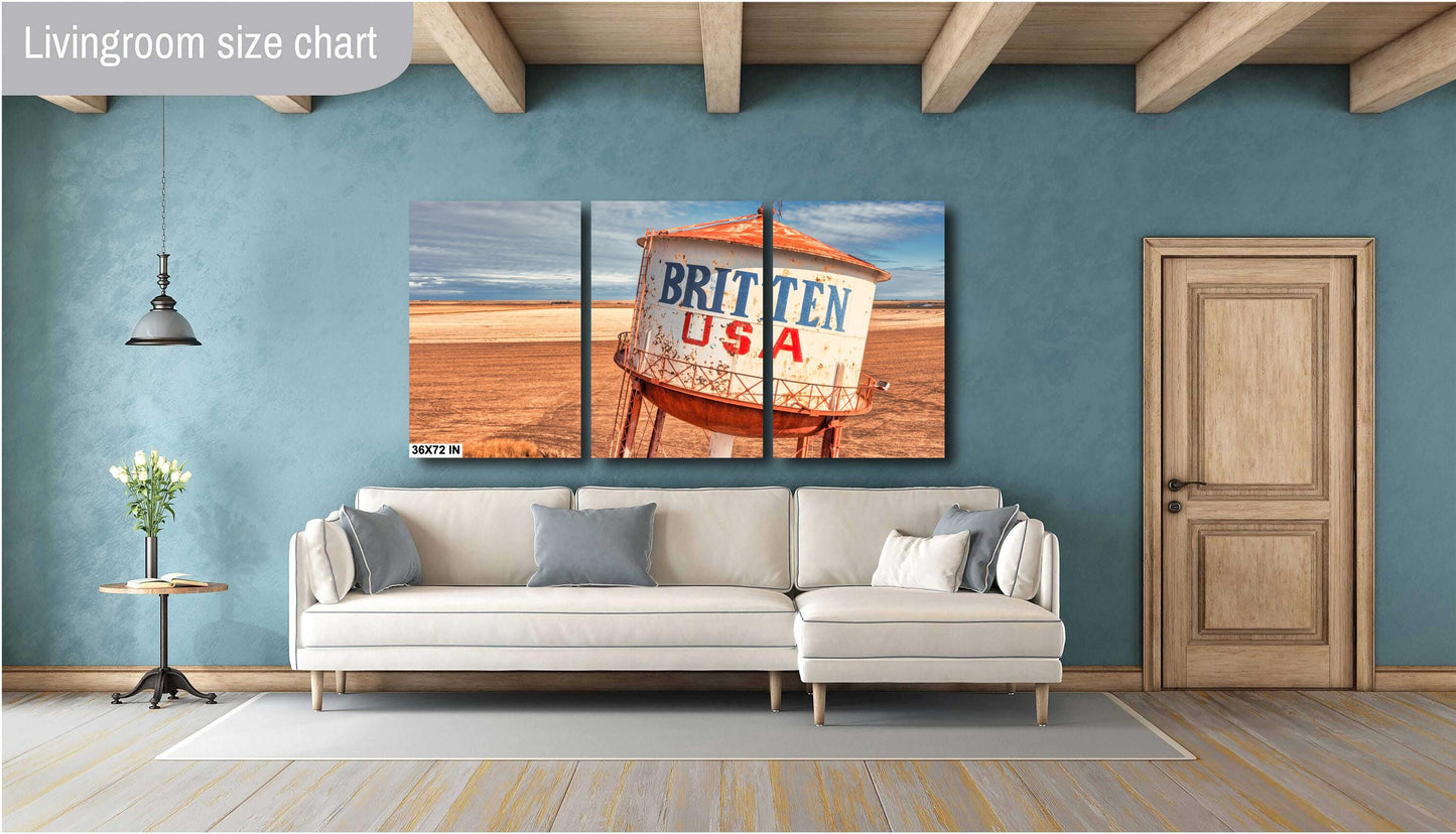 Texas Route 66 Water Tower Print | Groom Skyline Americana Wall Art on Premium Photo Paper or Canvas