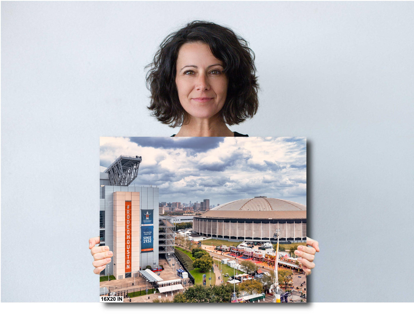 Houston Astrodome Sunset: Large Fine Art Photography Print - NRG Stadium & Rodeo Wall Decor, Carnival Art for Home