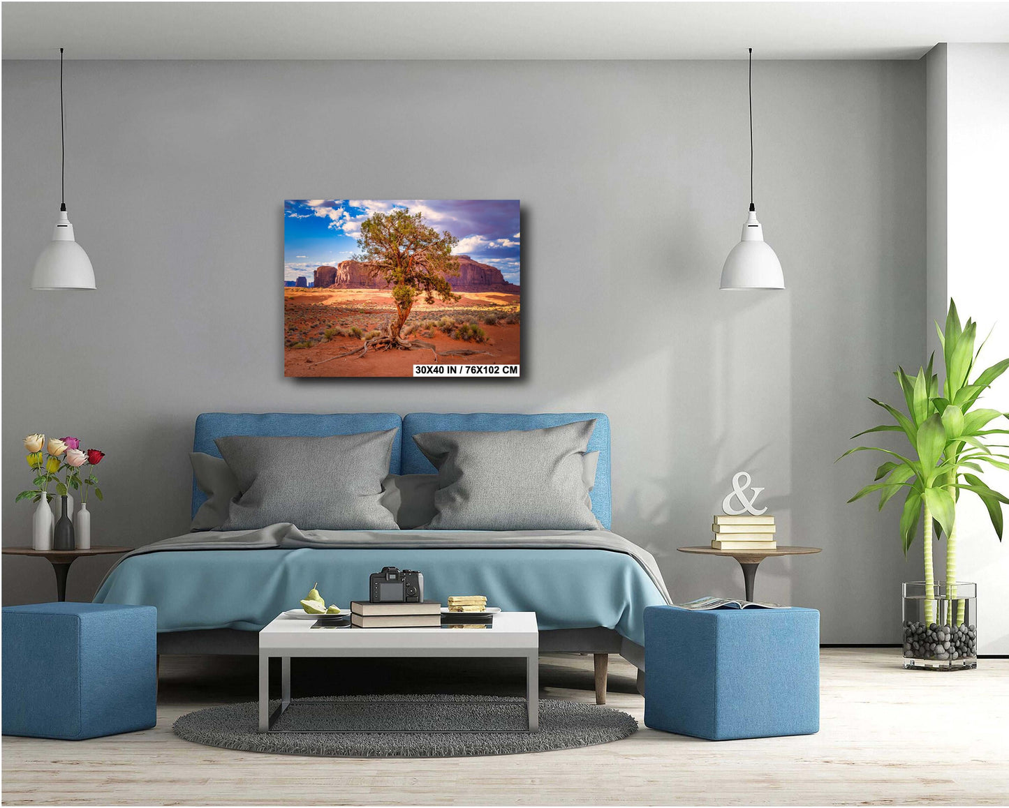Monument Valley Poster - Gnarled Juniper Tree, Arizona Landscape Photo on Canvas, Metal, Acrylic & Photo Paper Decor