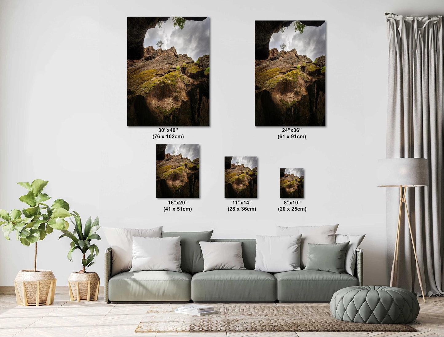 Majestic Rocky Mountain Landscape: Mossy Cliffs at Box Canon Falls, Colorado Alpine Loop Wall Art