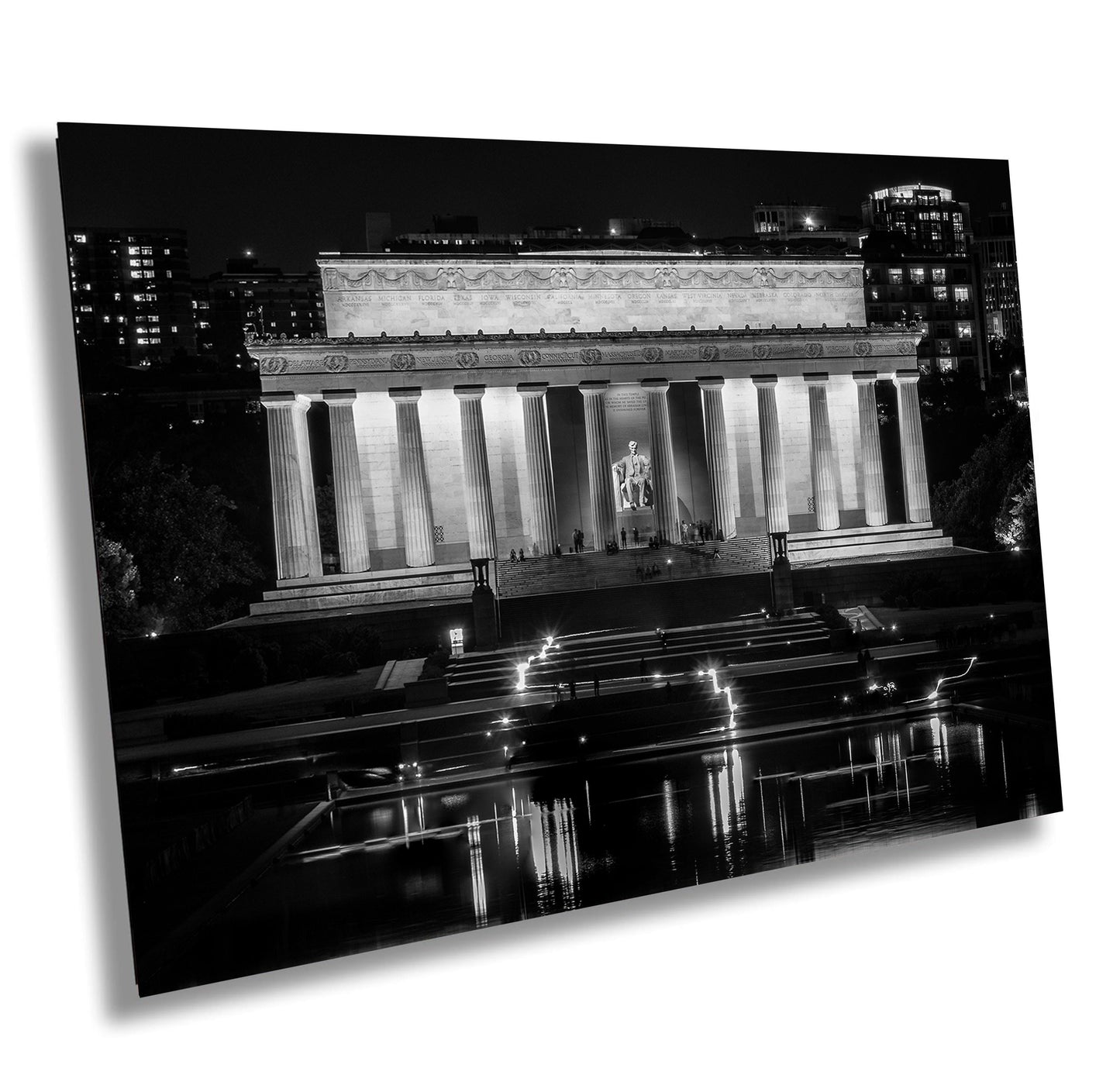 Washington DC Print of Lincoln Memorial at Night - American Wall Art Photo on Premium Photo Paper, Canvas, Acrylic, or Metal