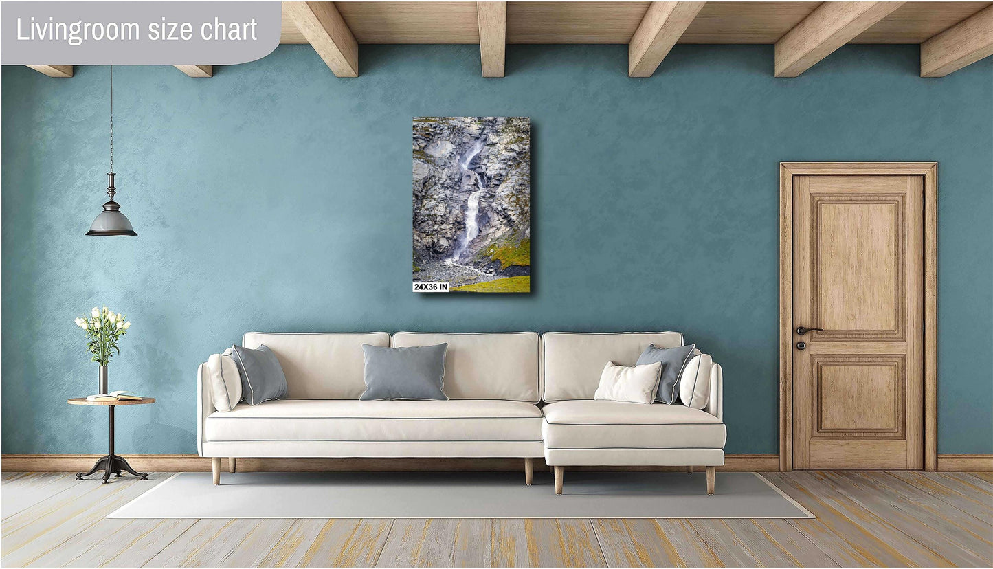Alaska Cruise Photo - Glacier Bay National Park Waterfall on Premium Photo Paper, Canvas, Acrylic, or Metal Print