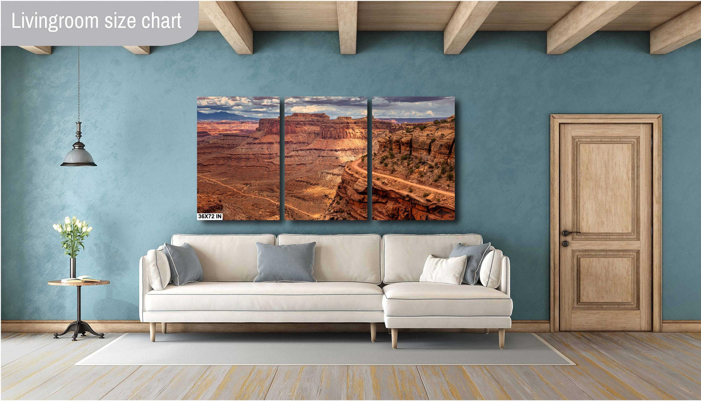 Canyonlands National Park Art Print | Shafer Trail Overlook Desert Landscape for Southwestern Home Decor