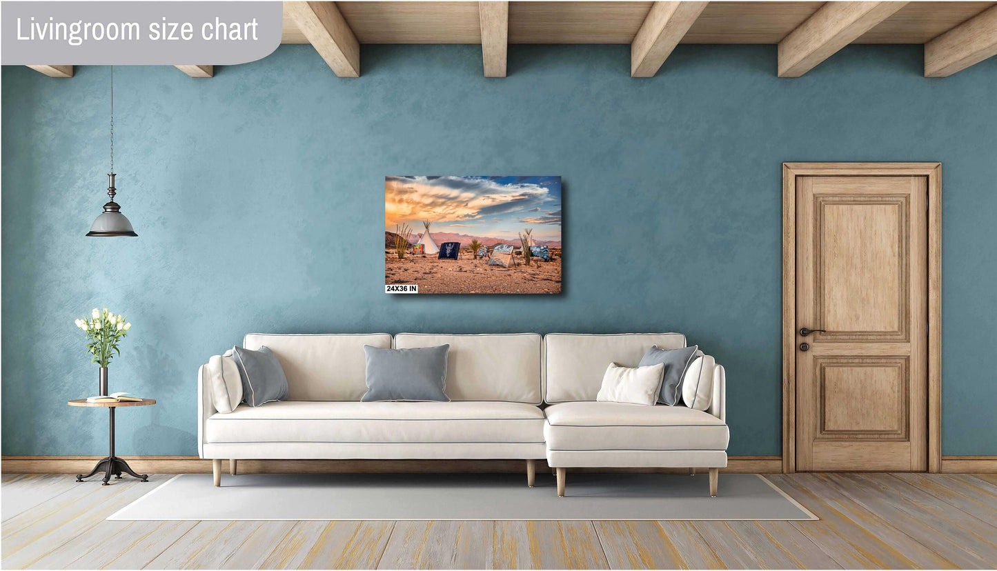 Terlingua Texas Tipi Wall Art | Desert Landscape Photography Print on Canvas, Paper, Acrylic & Metal