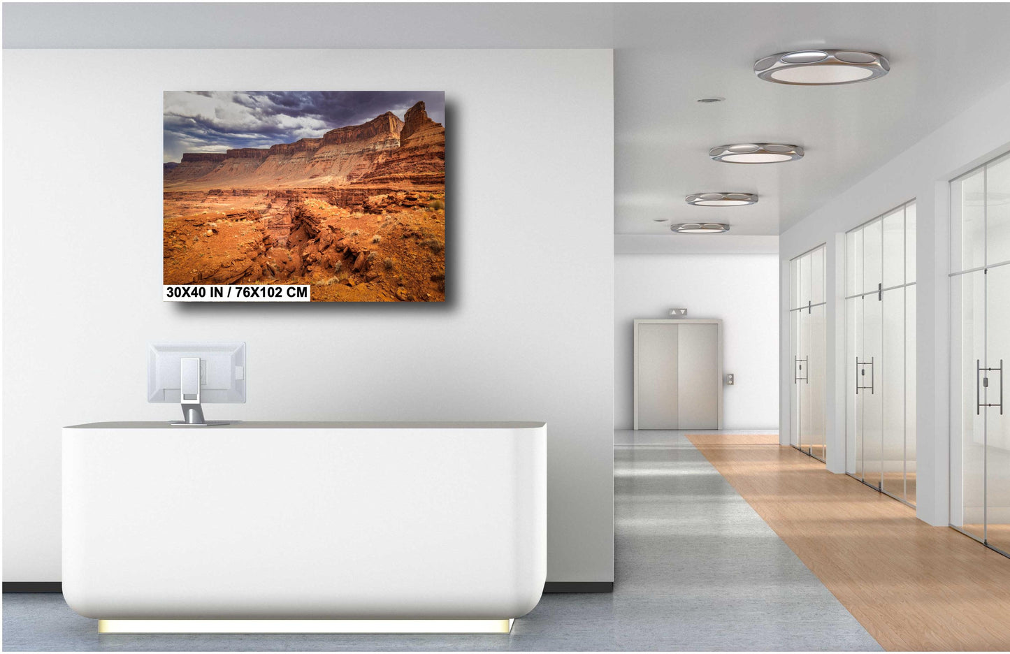 Photograph of Moab Red Rock Canyon Landscape | Utah Desert Wall Art Print | Premium Photo Paper, Canvas, Acrylic, Metal