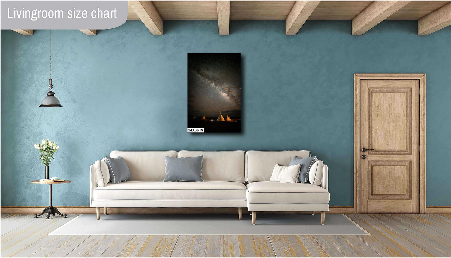 Milky Way Stars over Terlingua Teepee Art Print | Big Bend Texas Night Sky Constellation Decor