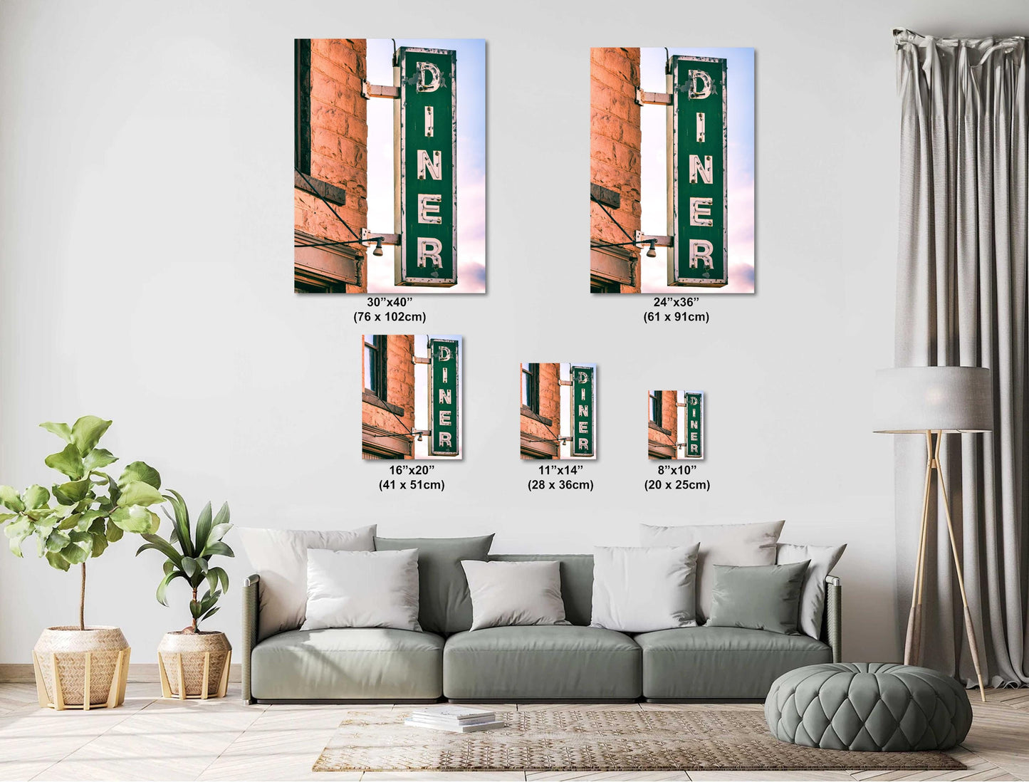 Southwest Diner Sign Print | Vibrant New Mexico Photography for Kitchen, Retro Boho Wall Art Decor