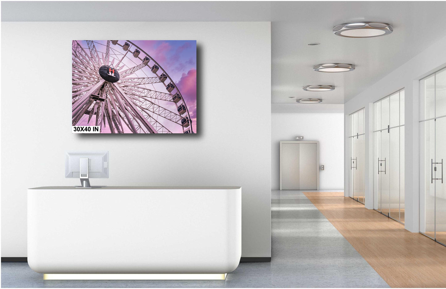 Houston Ferris Wheel Sunset Photography | Large Fine Art Print, Texas Rodeo Carnival Wall Decor for Home & Office
