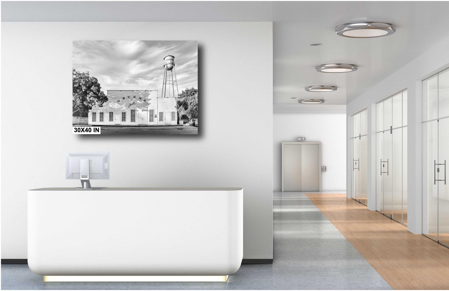 Gruene Hall B&W Photo Print: Oldest Dance Hall in Texas on Premium Photo Paper or Ready to Hang Canvas, Acrylic, or Metal
