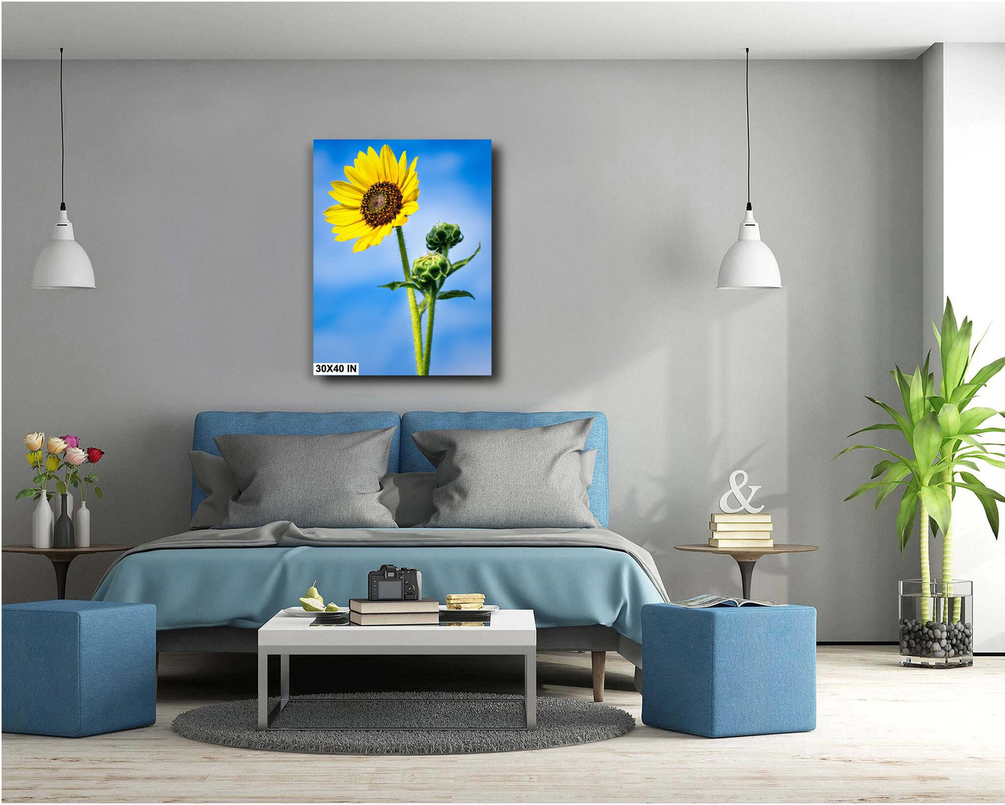 Sunflower Photography: Botanical Wall Art Print, Texas Nature Canvas, Paper, Acrylic & Metal Decor for Home or Office