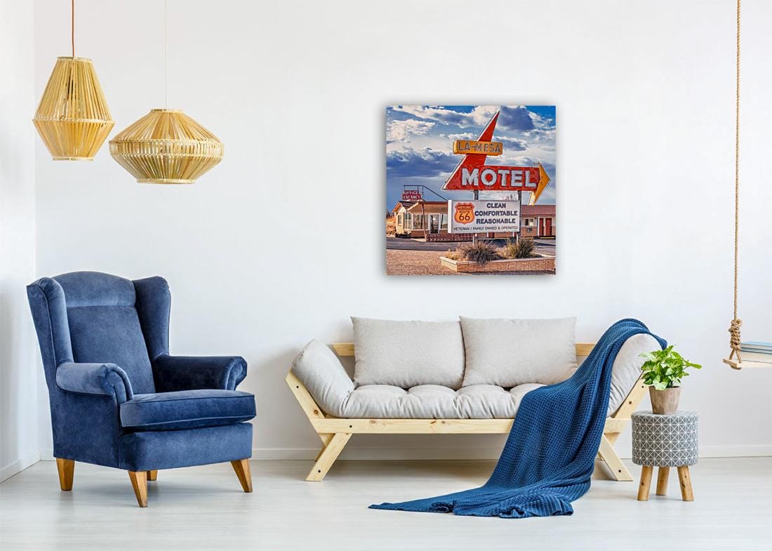 Route 66 Wall Art - La Mesa Motel, Santa Rosa NM - Premium Photo Paper, Canvas, Acrylic & Metal Prints