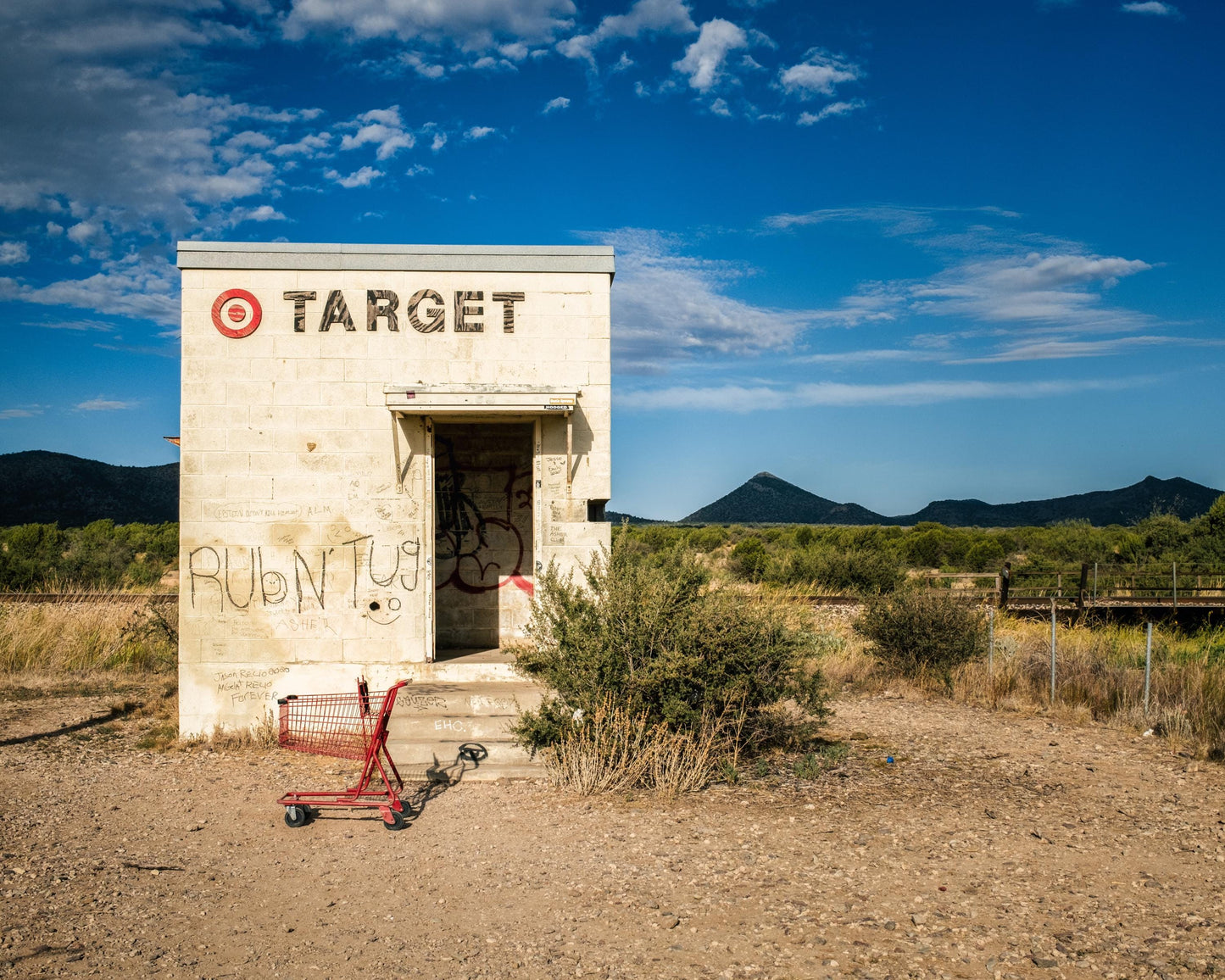 Quirky West Texas Roadside Art Print: Target Store Installation Photography, Marfa Fashion Store Parody Decor, Unique Wall Art
