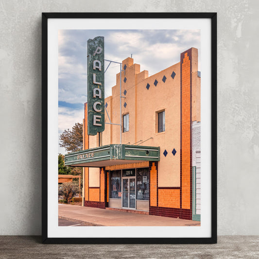 Marfa Palace Theater Print - Vintage Movie Poster Art Deco Wall Art Canvas