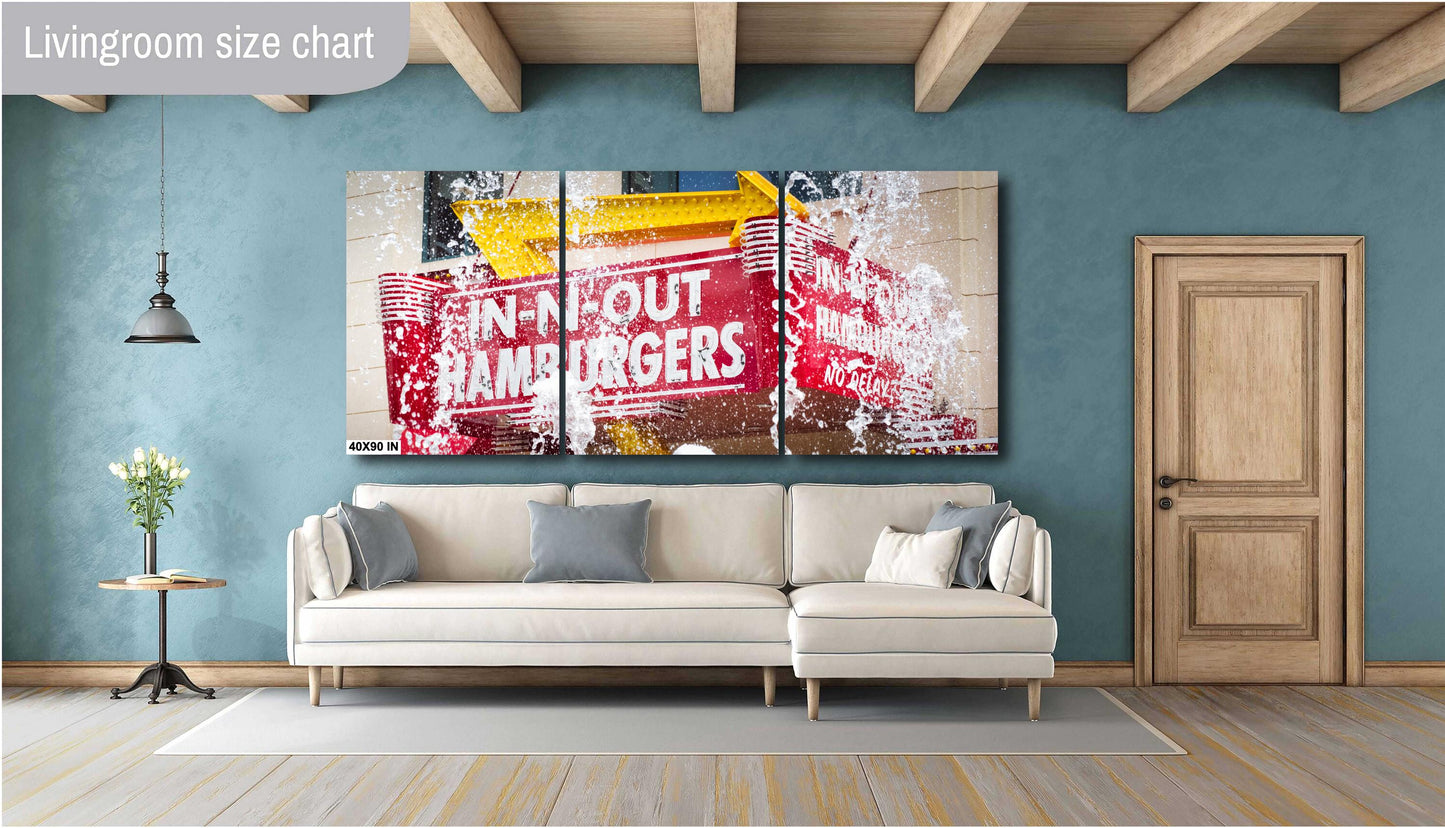Las Vegas In-N-Out Burger Wall Art | Vibrant Urban Landscape Print on Premium Photo Paper, Canvas, Acrylic & Metal