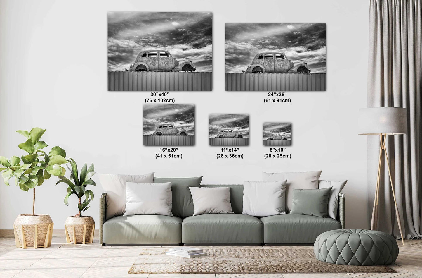Vintage 1936 Business Sedan at a Junkyard in Yucca, Arizona: Fine Art Photography Print on Premium Photo Paper or Ready-to-Hang Canvas
