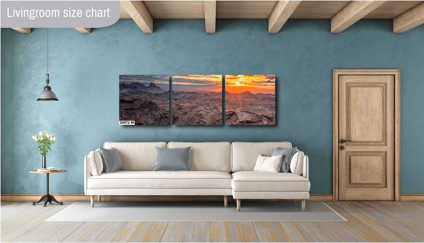 Golden Sunset Arizona Sidewinder Print | Route 66 Black Mountains Fine Art Landscape Decor