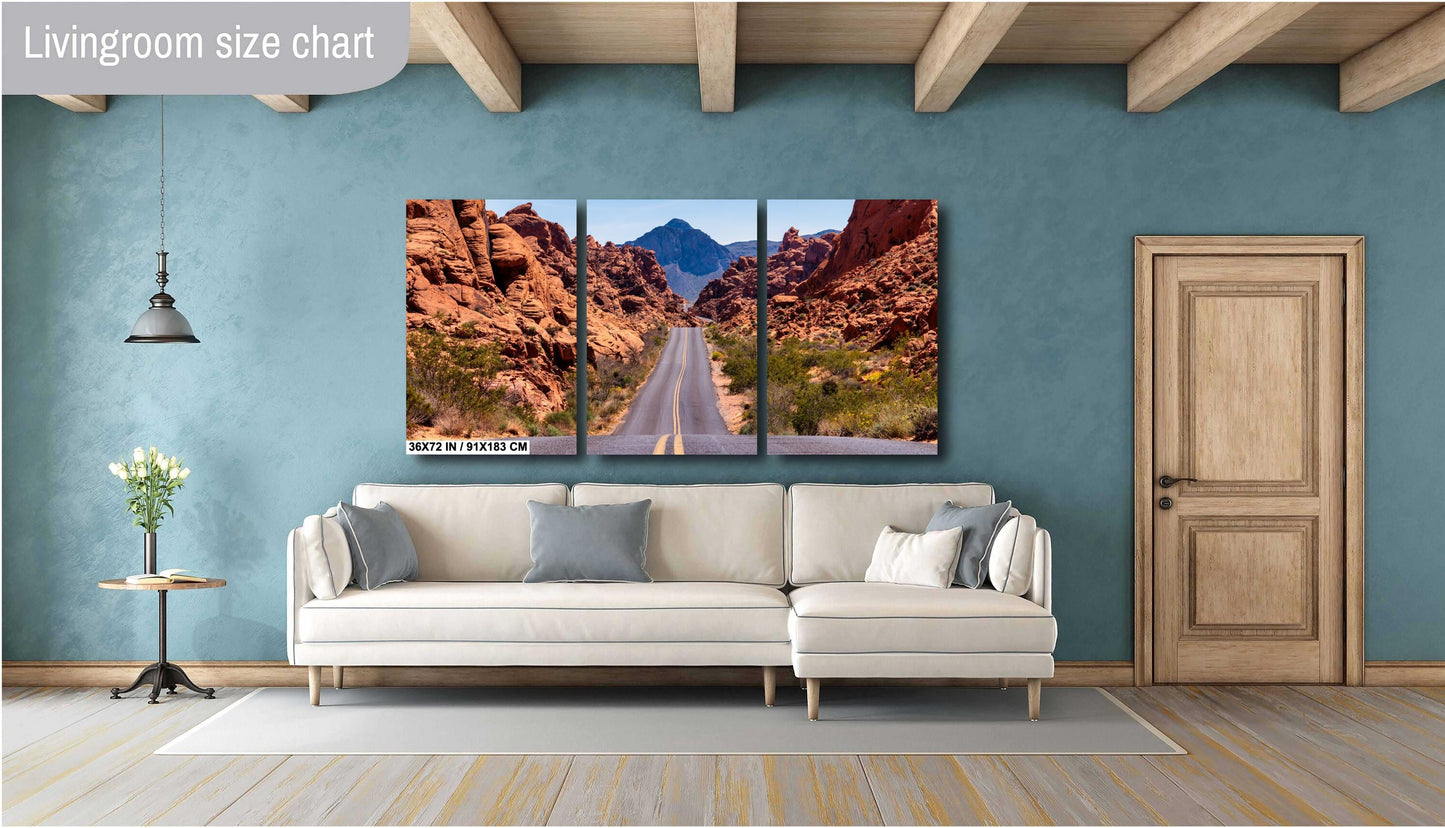 Valley of Fire Landscape Print: Vibrant Nevada Desert Scenery for Southwest Home Decor & Wall Art