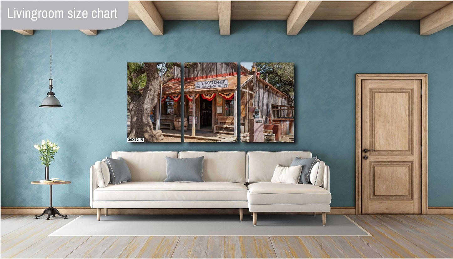 Luckenbach Texas Post Office: Fine Art Print on Premium Photo Paper or Ready-to-Hang Canvas, Acrylic, or Metal