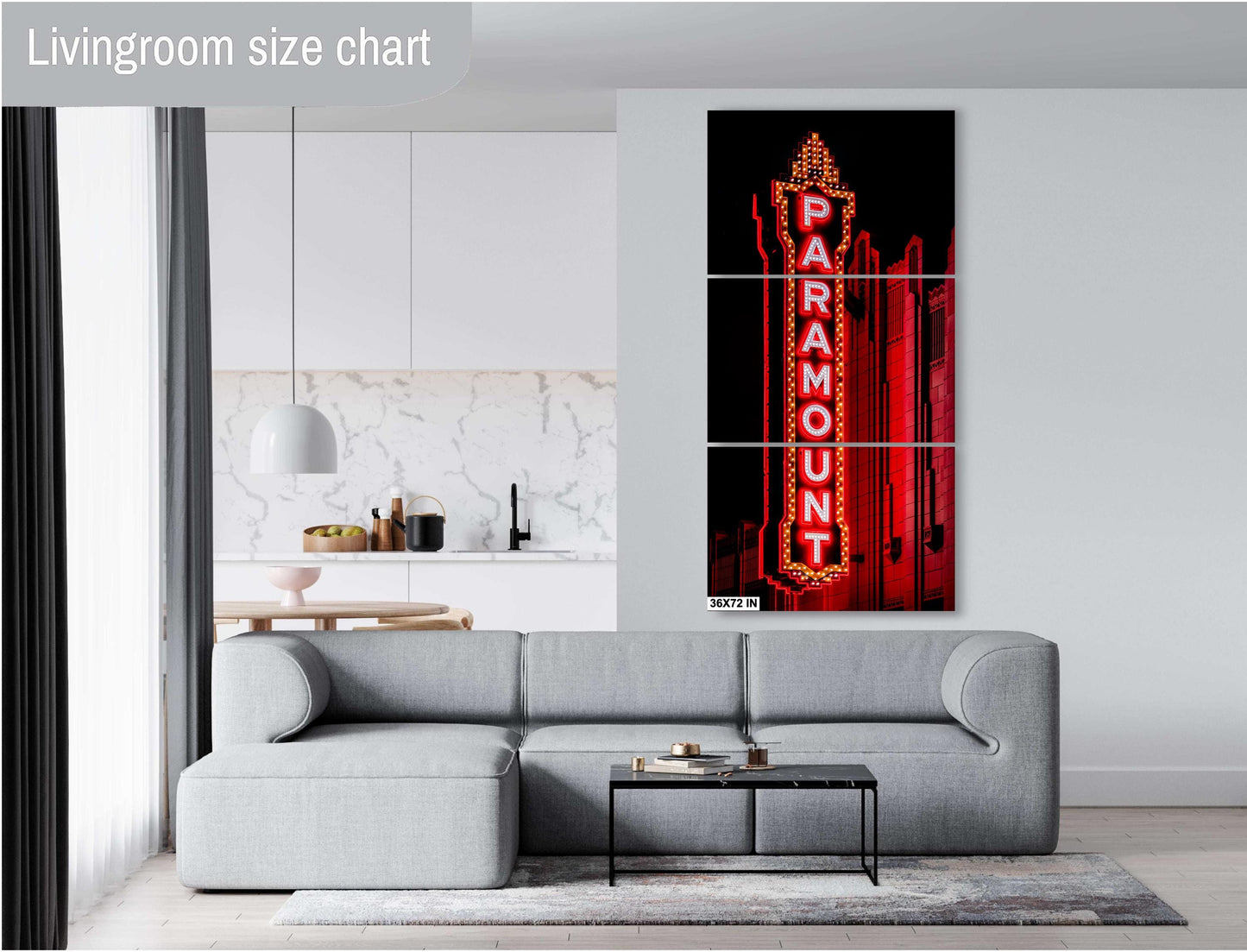 Movie Theater Wall Art - Paramount Theater Neon Sign | Historic 1932 Art Deco Cinema in Amarillo | Fine Photo Paper & Ready-to-Hang Canvas