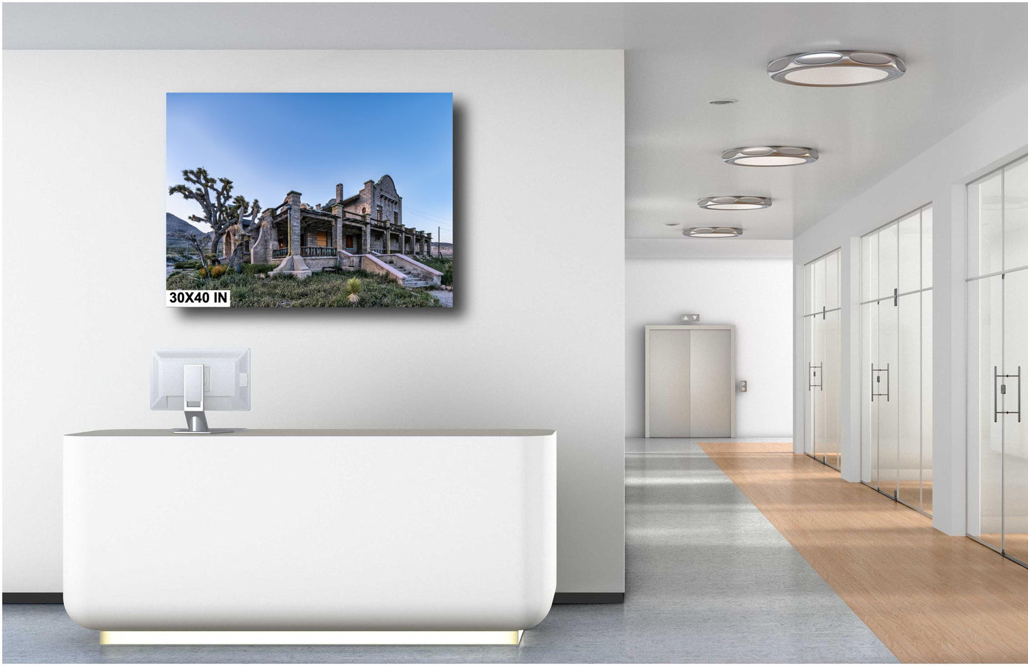 Rhyolite Ghost Town Wall Art: Abandoned Train Station Photography Print, Desert Landscape Decor for Home & Office