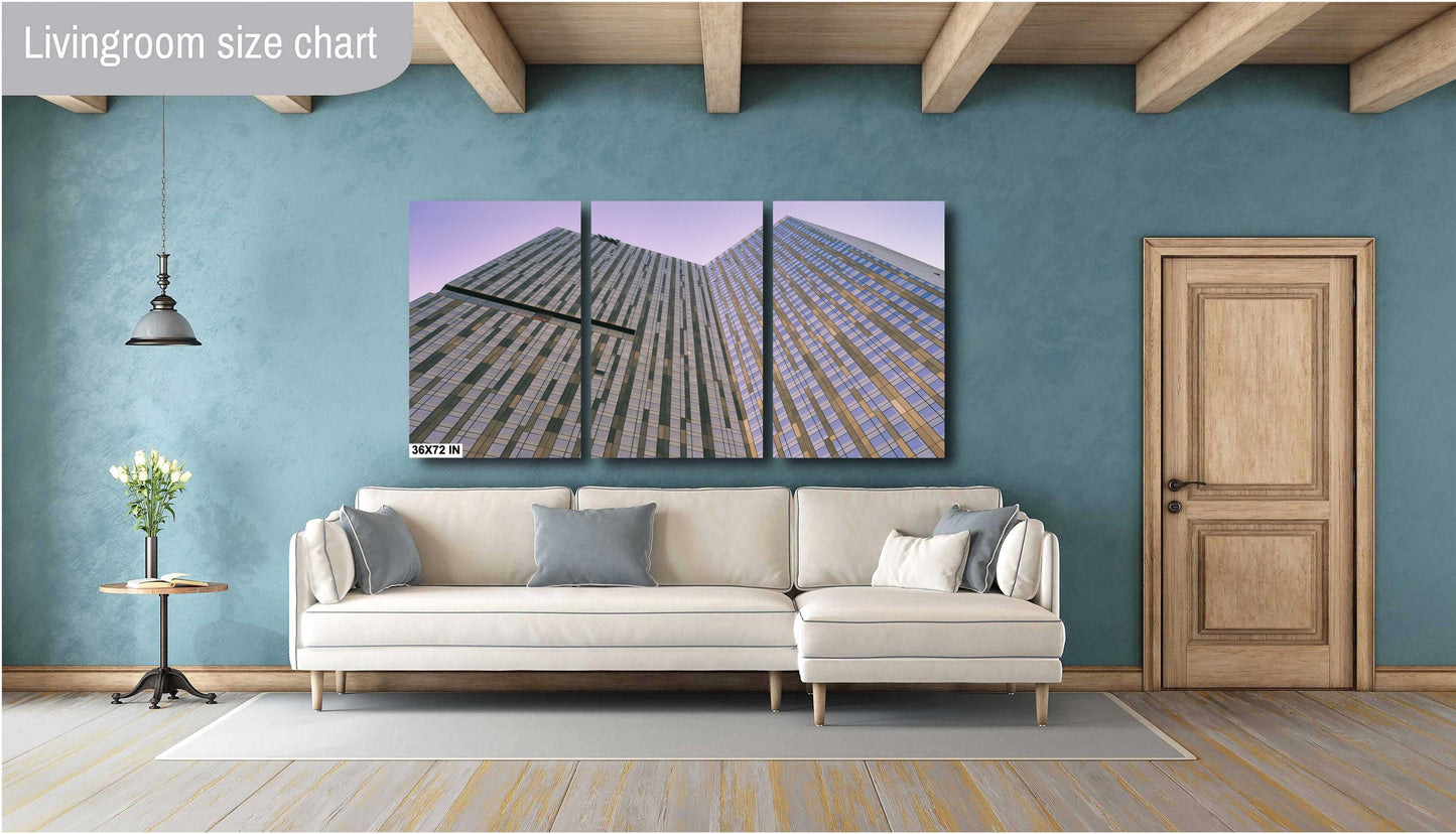 Waldorf Astoria Las Vegas Skyline Canvas: Night City Panorama Multi-Panel Wall Art for Office & Home Decor