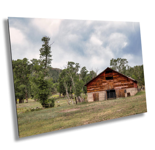 Rustic Barn Photography: Colorado Farm Landscape Print, Weathered Farmhouse Wall Art Decor for Cozy Home Spaces