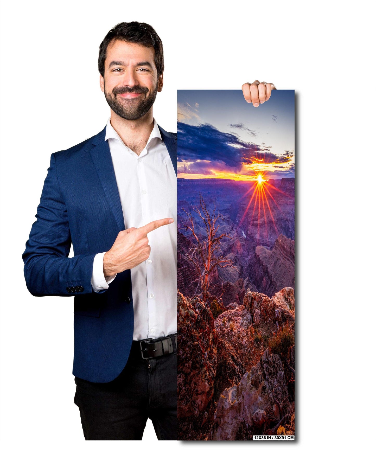 Grand Canyon Poster - Arizona Sunset South Rim Photo, Premium Paper, Canvas, Acrylic & Metal National Park Wall Art