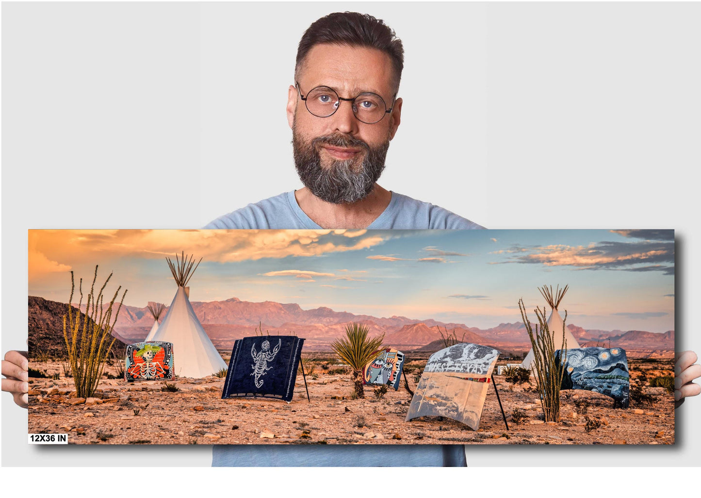 Terlingua Texas Tipi Wall Art | Desert Landscape Photography Print on Canvas, Paper, Acrylic & Metal