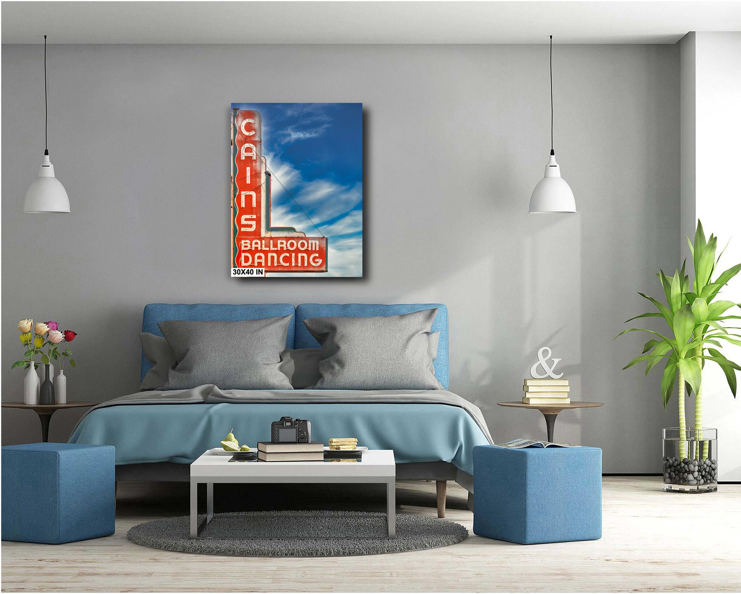 Cain's Ballroom Tulsa OK Neon Sign Wall Art - Americana Music Venue Print in Multiple Sizes & Mediums, Perfect for Home Decor