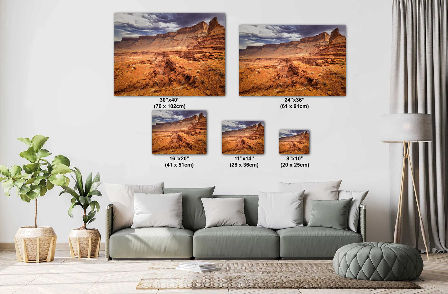 Photograph of Moab Red Rock Canyon Landscape | Utah Desert Wall Art Print | Premium Photo Paper, Canvas, Acrylic, Metal