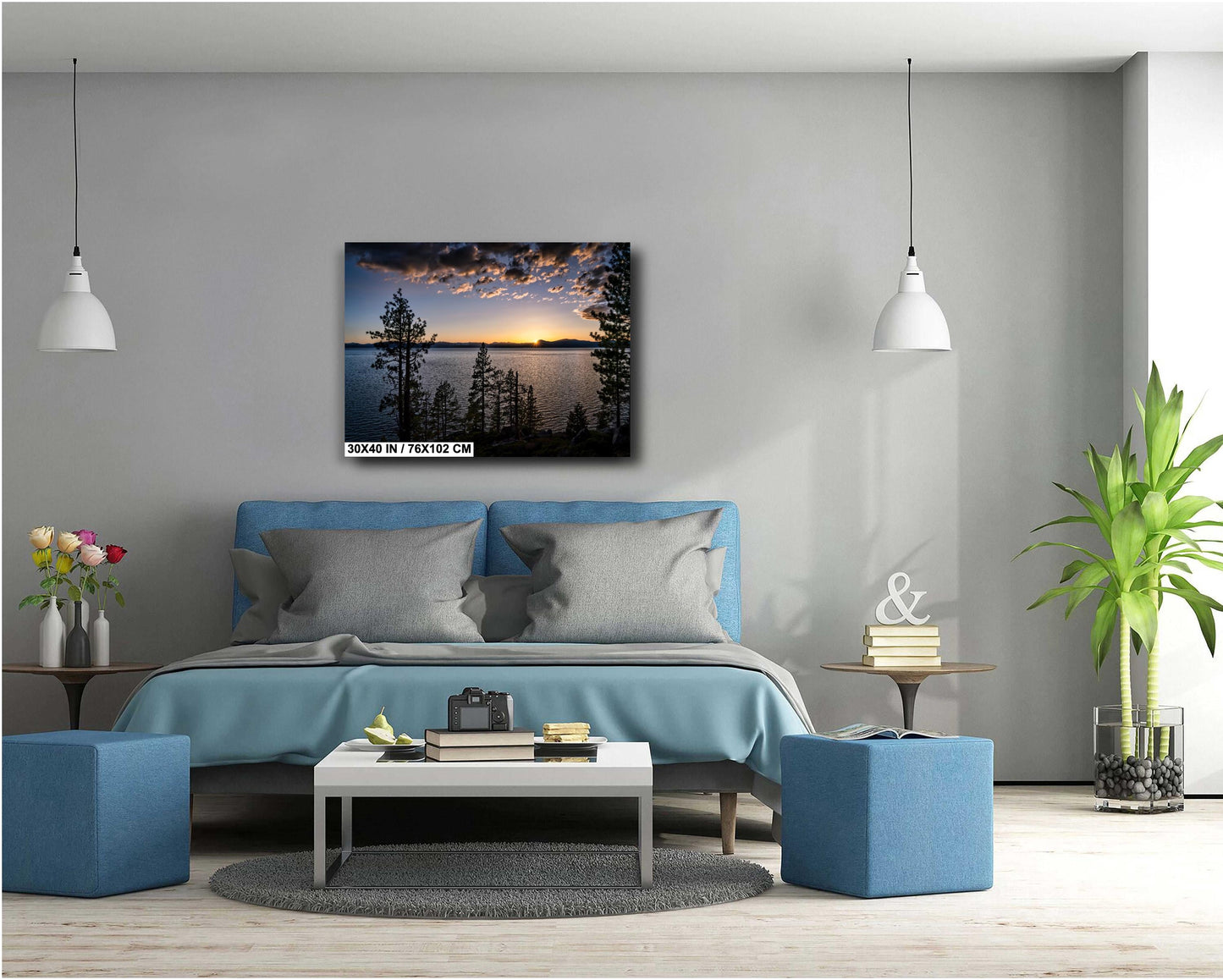 Lake Tahoe Print - Sunset Fine Art Photograph on Photo Paper, Canvas & Metal – Nevada / California Landscape Wall Decor, Mountain Home Gift