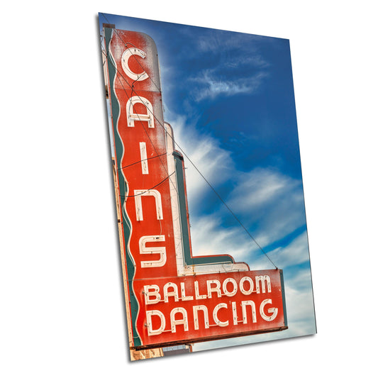 Cain's Ballroom Tulsa OK Neon Sign Wall Art - Americana Music Venue Print in Multiple Sizes & Mediums, Perfect for Home Decor
