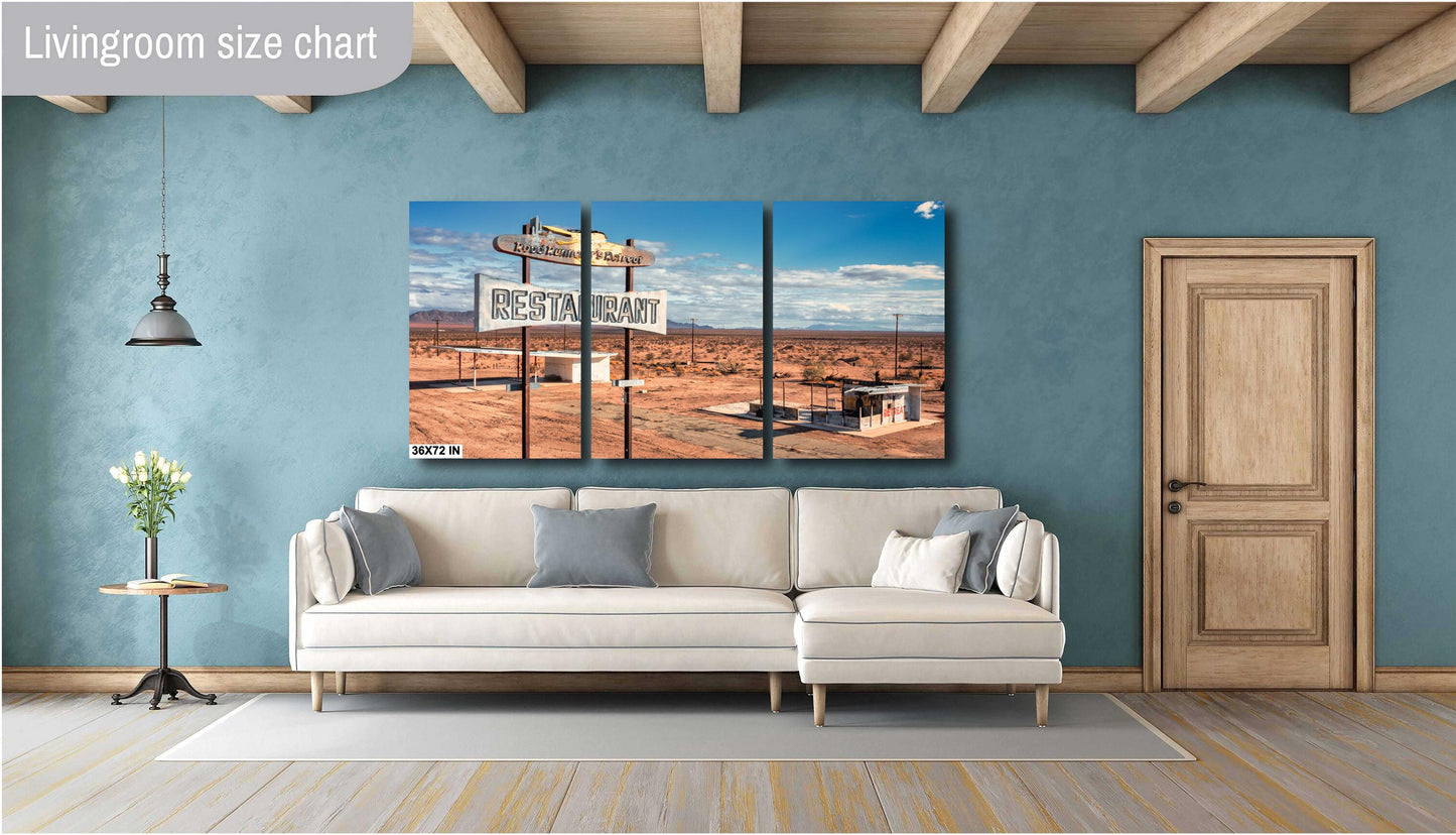 Road Runners Retreat Art Print | Iconic Route 66 Desert Americana | Mojave Desert Fine Art on Photo Paper, Canvas, Acrylic & Metal