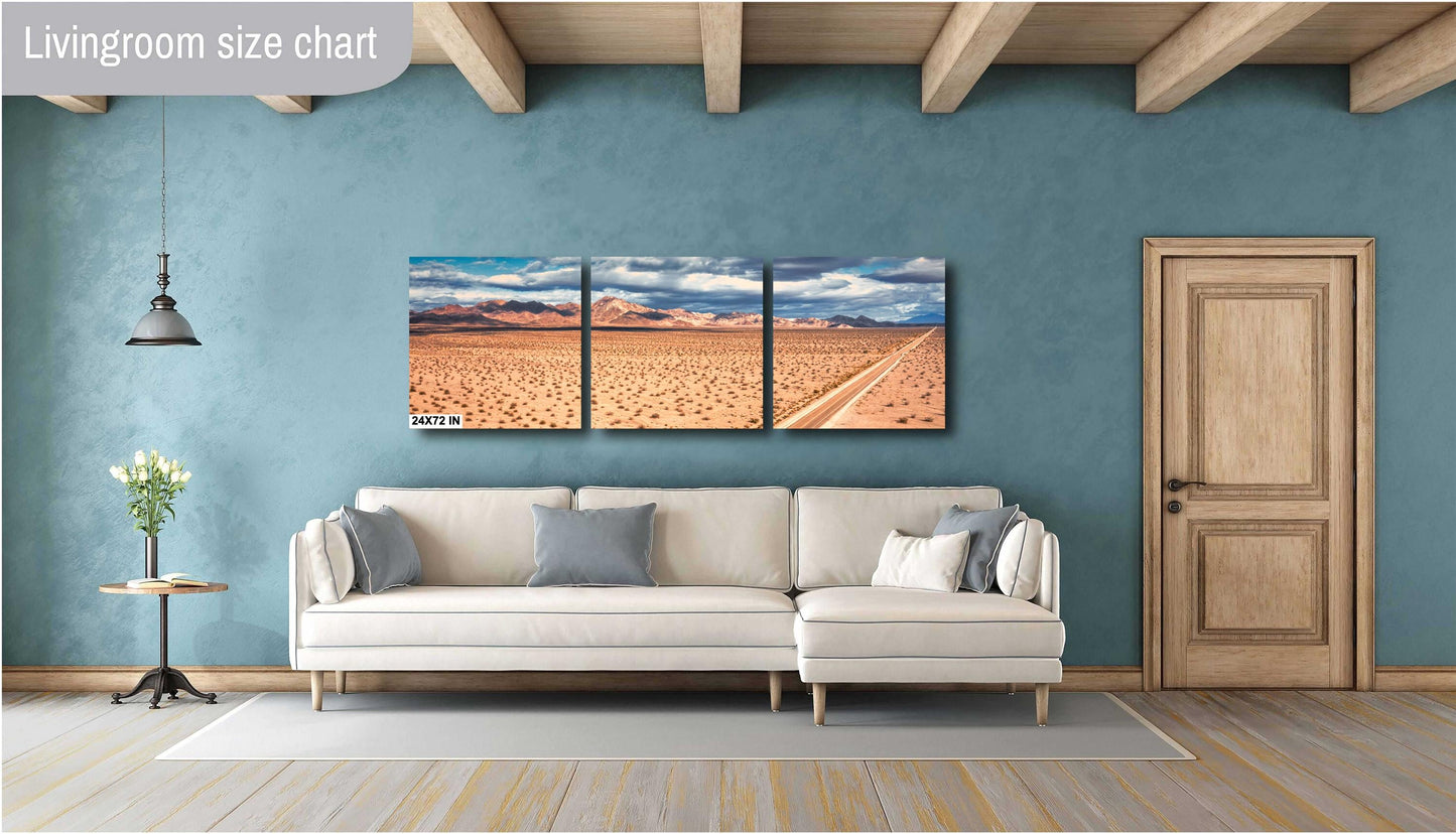 Desert Art - Mojave Fine Art Print: Route 66 Highway from Amboy, California on Premium Paper or Ready-to-Hang Canvas