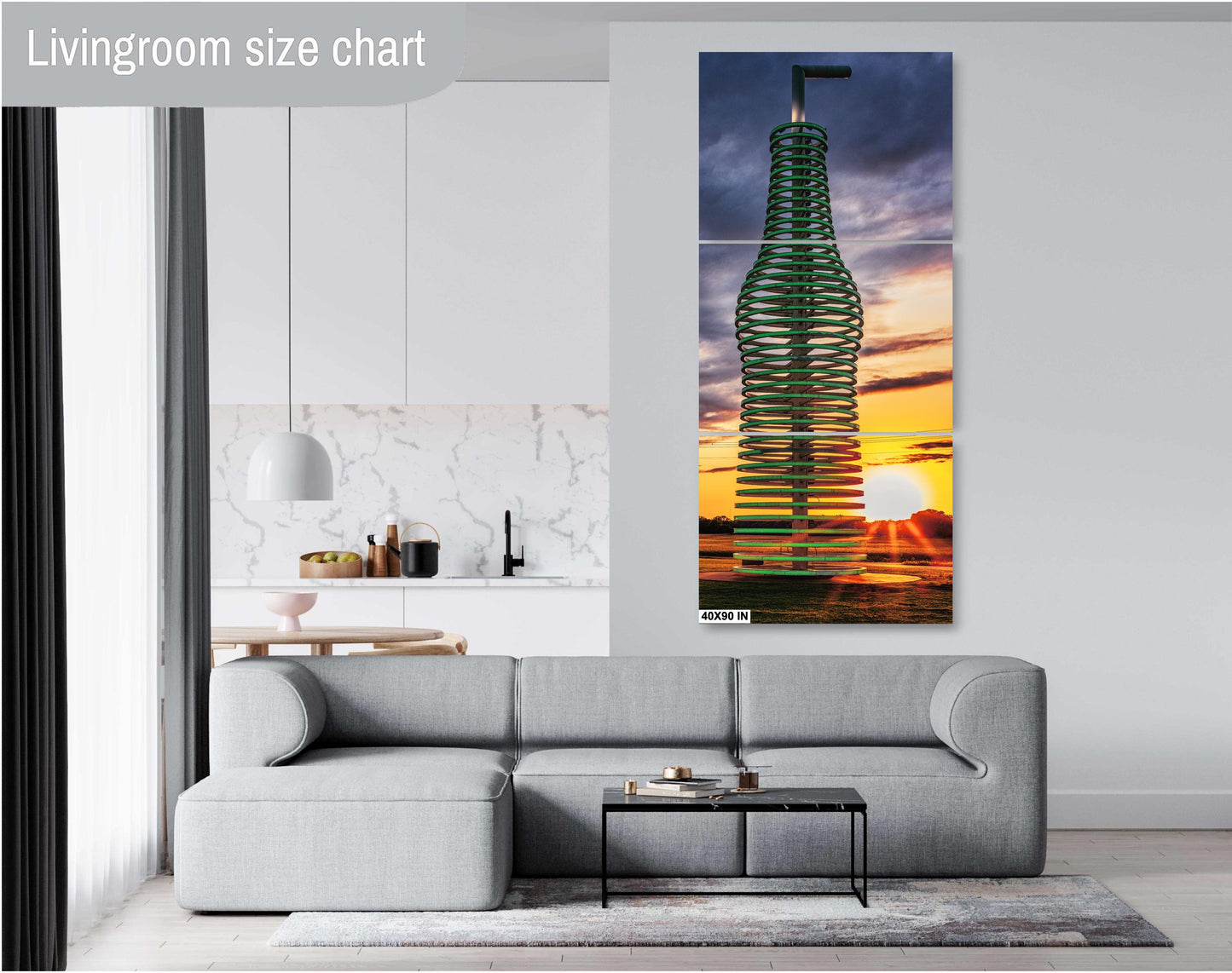 Pops 66 Soda Ranch Wall Art - Americana Route 66 Print, Coke Bottle, Oklahoma Sunset Art on Paper, Canvas & Metal