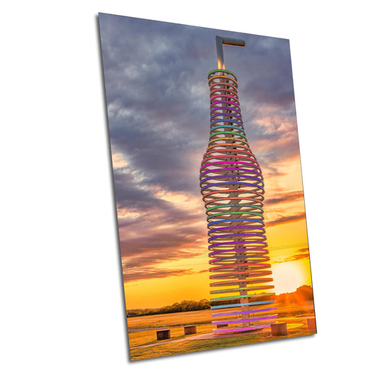 Route 66 Wall Art: Pops 66 Soda Ranch Colorful Oklahoma Sunset Canvas or Premium Photo Paper Print