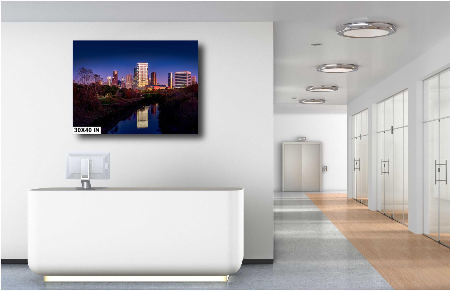 Houston Art - Skyline Wall Art - Stunning Photography from Buffalo Bayou, Ready-to-Hang Canvas, Acrylic & Metal Options, Perfect Home Decor