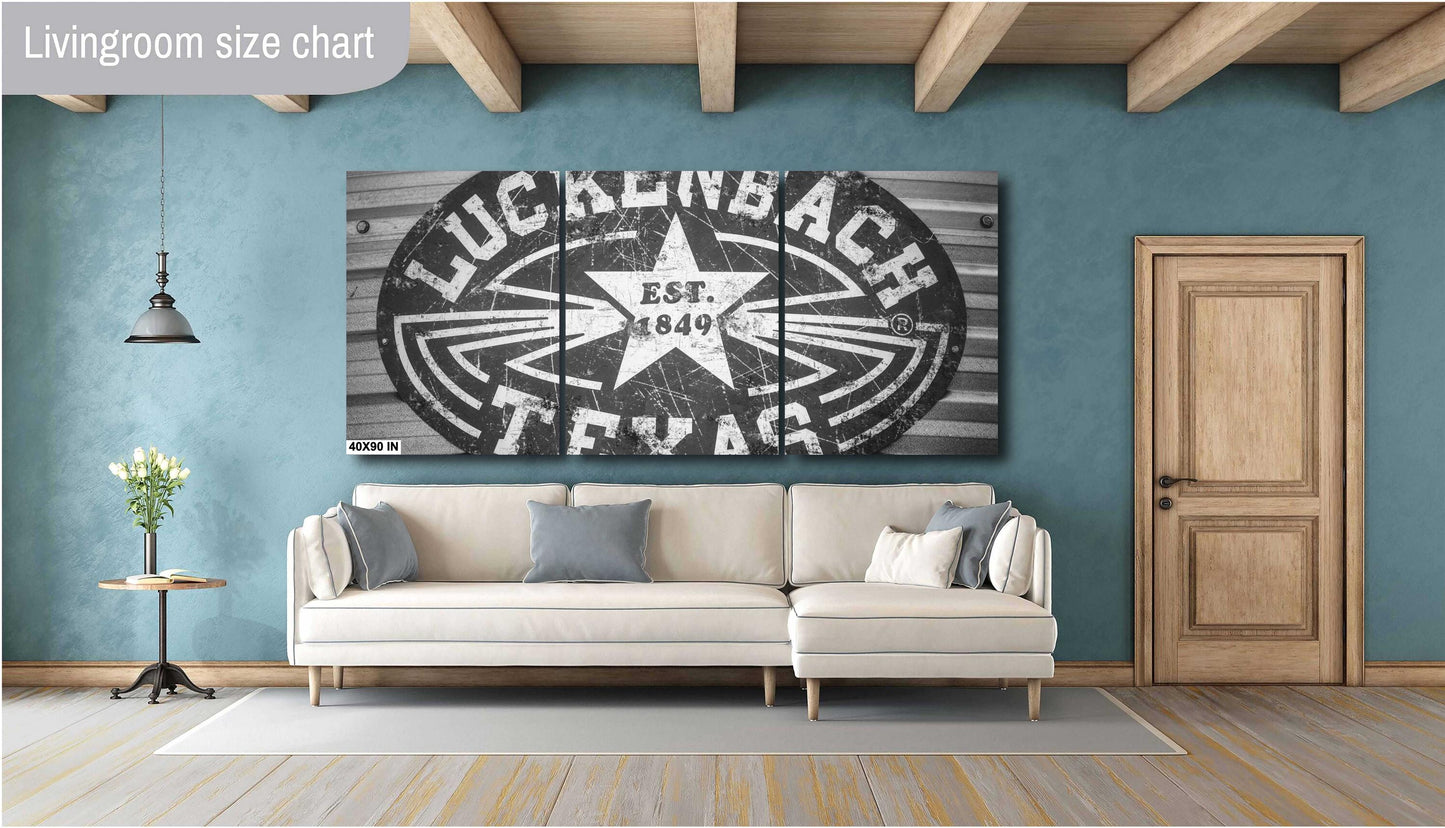 Luckenbach Texas Rustic Entrance Sign | Black & White Fine Art Print on Premium Paper, Canvas, Acrylic or Metal
