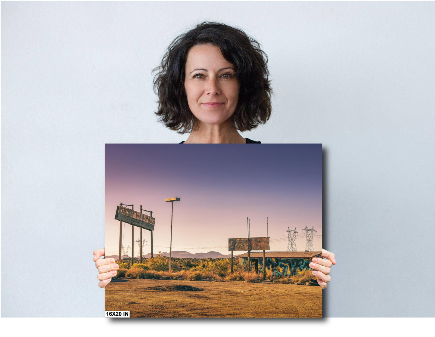 Desert Wall Art - Abandoned Gas Station at Sunset Photo | Nothing AZ Ghost Town Print on Premium Paper, Canvas, Acrylic & Metal