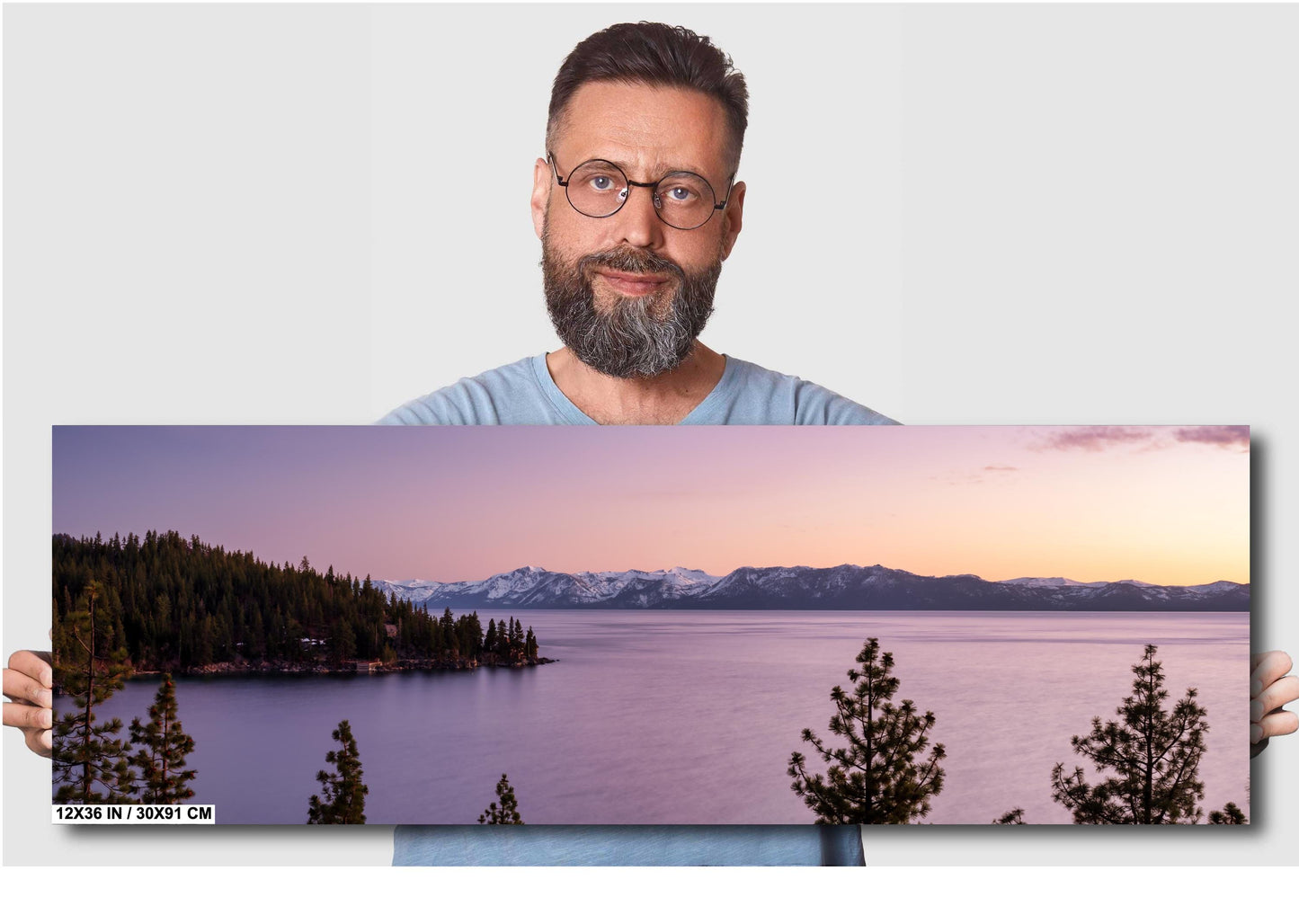 Lake Tahoe Sunset Wall Decor - Lake Wall Art Print on Premium Photo Paper, Canvas, Acrylic & Metal - Tahoe Nature Print