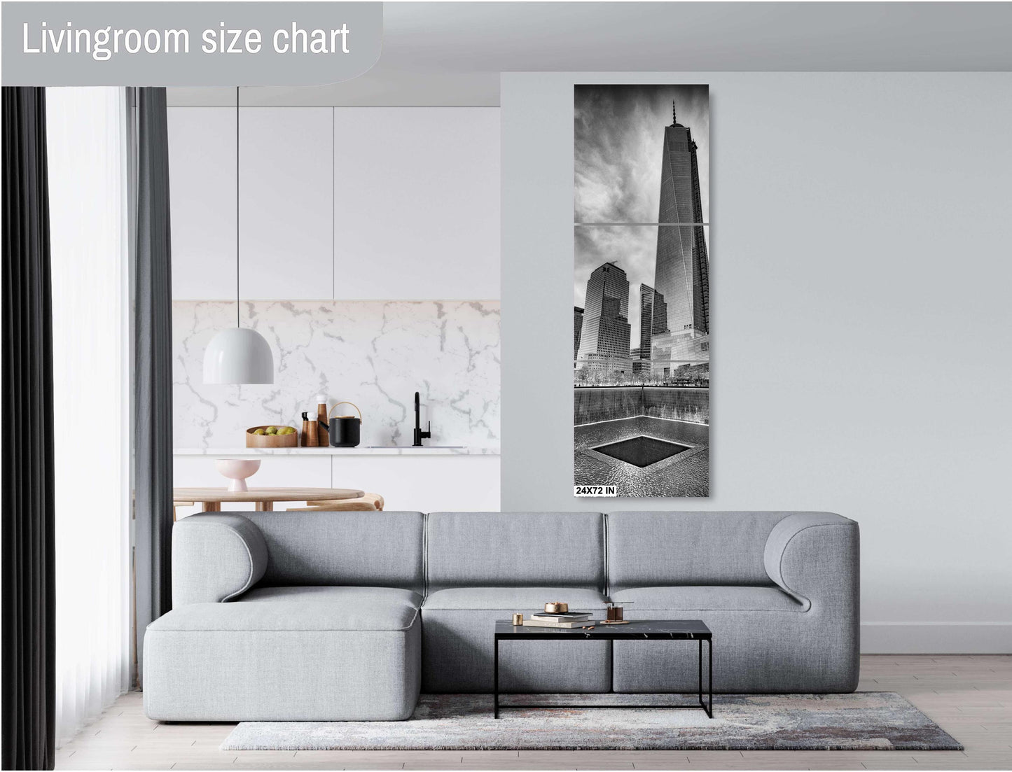 New York Wall Art - One World Trade Center Art Print - 9/11 Memorial NYC Skyline Photography, Freedom Tower Decor for Home or Office