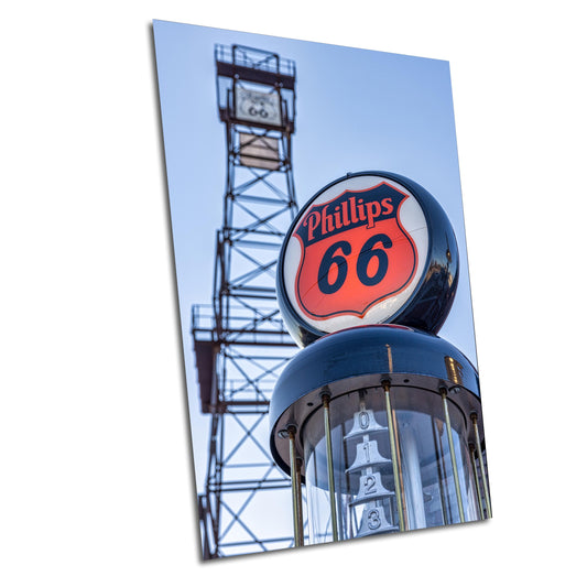 Tulsa Phillips 66 Gas Station Photo - Vintage Route 66 Wall Art for Garage & Man Cave Decor