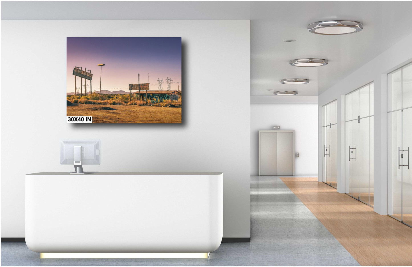 Desert Wall Art - Abandoned Gas Station at Sunset Photo | Nothing AZ Ghost Town Print on Premium Paper, Canvas, Acrylic & Metal