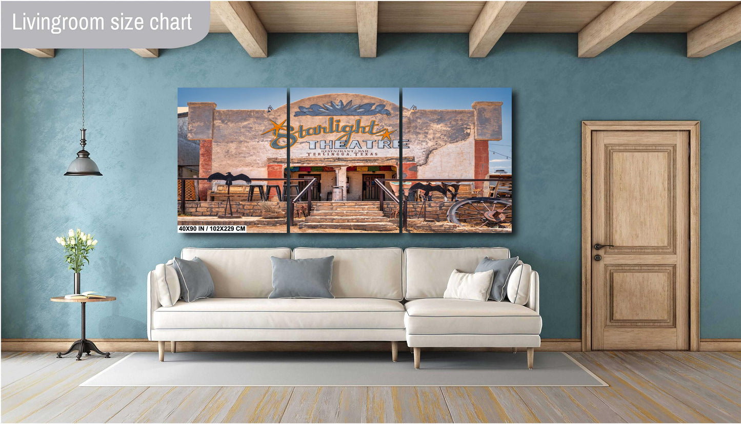 Starlight Theater Terlingua Texas Photo Print: West Texas Ghost Town, Historic Desert Movie Theater Photo on Premium Paper, Canvas or Metal