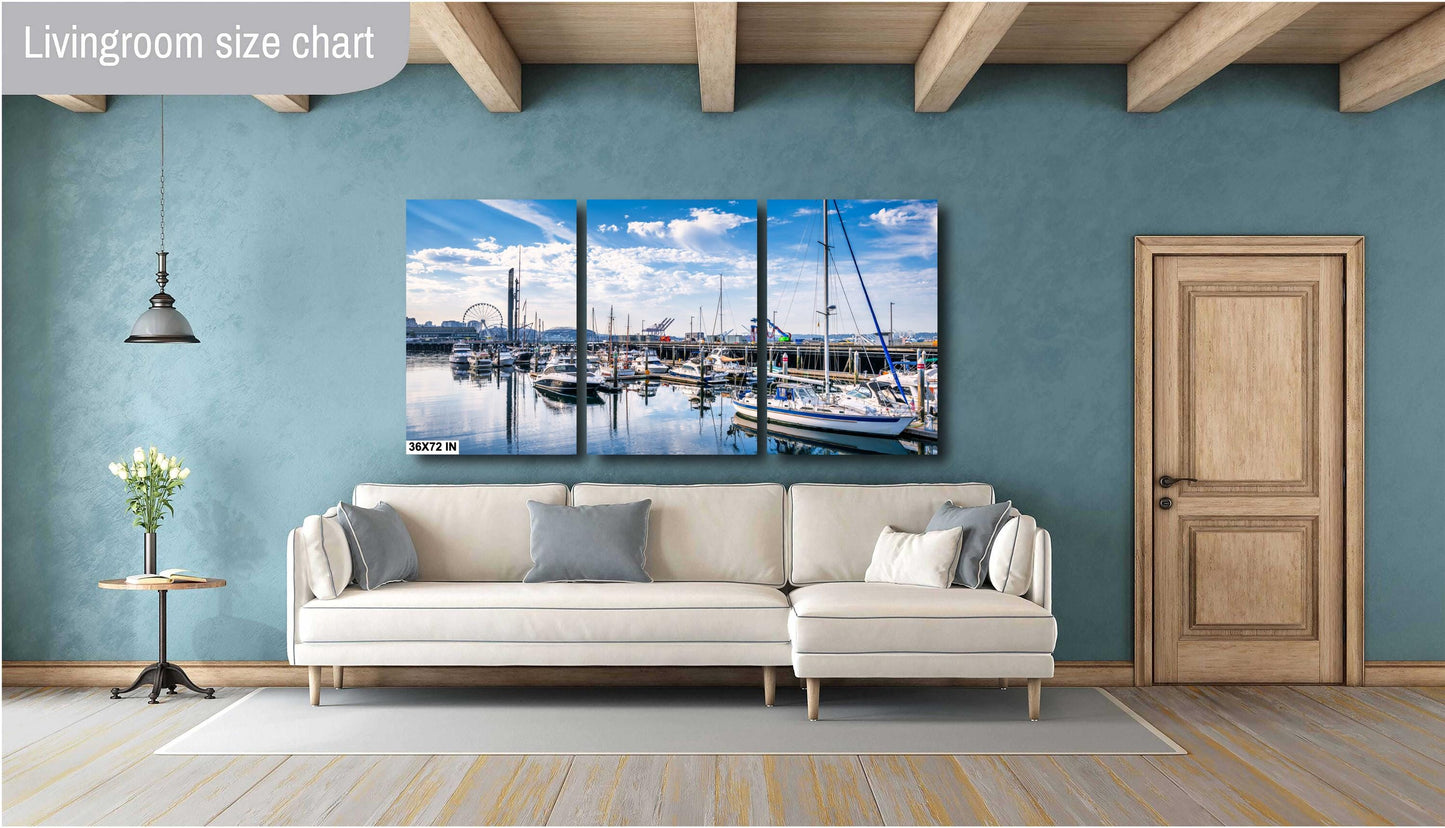 Seattle Waterfront Fine Art Print: Pier 66 Alaska Cruise Souvenir, Cityscape Photography, Wall Art Decor
